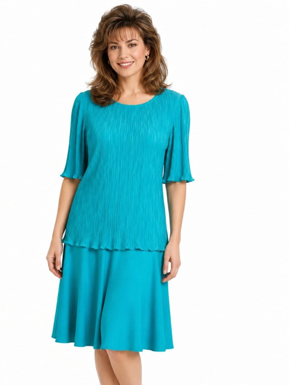 Vintage 90s After Dark Teal Blue Crinkle Overlay Bodice Dress Size 8 Drop Waist